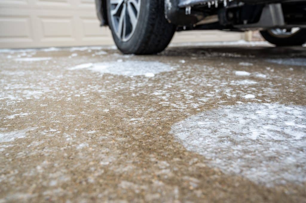 high-pressure wash - concrete driveway paint