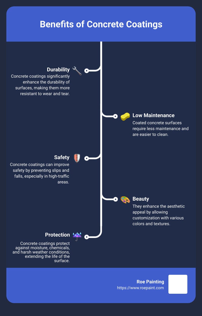 Concrete Coating Benefits - what is concrete coating infographic infographic-line-5-steps